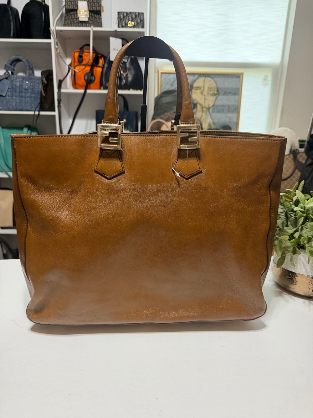 Leather tote - Picture 2 of 16